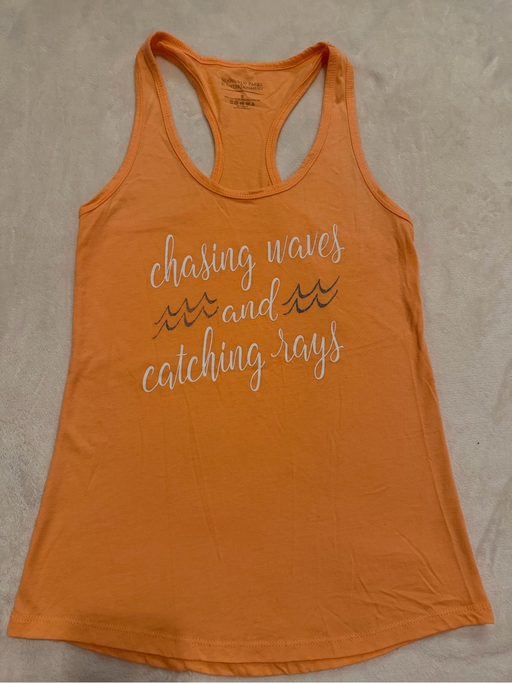 Orange Graphic Racerback Tank Top - Chasing Waves